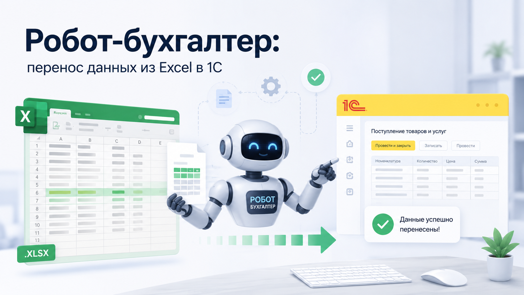 Робот-бухгалтер: перенос данных из Excel в 1С